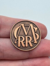 Catskill Mountain Railroad Lapel Pin CMRR Round Logo  Copper Tone picture