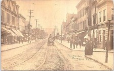 RPPC Carnegie Pennsylvania Street Scene Business District 1907 picture