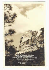 Postcard Undivided RPPC Face of Washington Mt. Rushmore Rise Photo 480 So Dakota picture