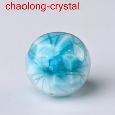 16.2mm Natural Larimar Gemstone Sphere Quartz Polished Ball Porose Reiki Energy picture