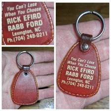 Vintage Rick Efird Rabb Ford Lexington NC North Carolina Keychain Fob Copy picture
