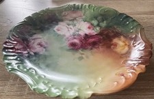 Vintage French J.P flower plate signed m.mosher picture