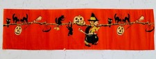 Vintage Halloween Witch Crepe Paper Banner Segment , Circa 1920's Auction #1 picture