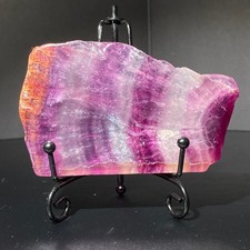222G Natural colored fluorite slice quartz crystal flake mineral specimen picture