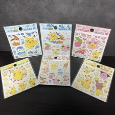 Korean Pokemon Blossom Sticker Set 6 Pack - Pikachu Eevee Piplup Buneary Kawaii picture