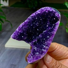 229G Natural Amethyst geode Agate quartz cluster crystal specimen Healing picture