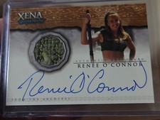2003 Xena The Quotable AC10 Renee O'Connor Gabrielle Worn Costume Material Auto picture