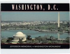 Postcard Jefferson Memorial & Washington Monument DC USA picture
