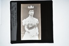 Queen Alexandra Portrait Gunn Stuart Magic Lantern Slide c1900s picture