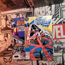 Detective Comics 2 Book Lot #615,616 ~ 1990 Batman Robin VF thru NM picture