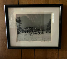 William Moses Stewart Signed B&W Framed Photo Print Stanley Hotel Winter 2000 picture