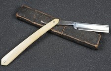 Vintage Theo A Kochs Apex Straight Razor Germany + Case Barber Notch picture