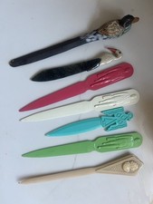 Vintage Letter Opener Lot 7 Fuller Brush Figural Hand Painted Birds MCM USA picture