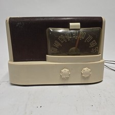 1947 Emerson Model 511 Moderne Tube Tabletop Tube AM Radio Plaskon Cream Brown  picture