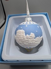 Wedgwood Christmas Night Sky Bauble Ornament – Jasperware Blue Porcelain picture