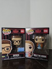 Funko Pop Stranger Things - Derek #1803 & Holly The Heroic #1810 In Protectors picture