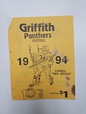 Griffith panthers High School 1994 football Souvenir program lowell red devils picture