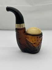 VTG  Avon American Eagle Pipe Brown Glass Cologne Bottle professor library desk picture
