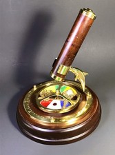 Vintage Rotating Kaleidoscope Wind Up Music Box Plays “Swan Lake”  picture