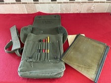 ID'd USMC Map Dispatch Case Bag w/ Pencils 1944 WWII Original MARINE CORPS M1938 picture