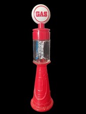Vintage Avon Remember When Red Gas Pump Bottle Deep Woods After Shave Empty picture