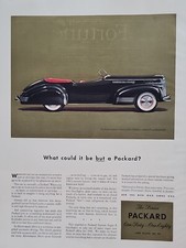 1941 Senior Packard Convertible  Fortune WW2 Print Ad Detroit picture