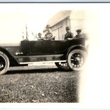 c1910s Antique Touring Car RPPC Real Photo Postcard Men Driver Passenger Auto picture
