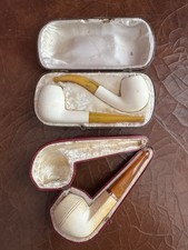 Vintage Cased Meerschaum Pipe Lot X3 Made In Austria picture