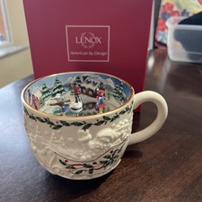 Lenox American Design Big Christmas Cup Toyo Music Box Ice Jingle Bells  - NEW picture