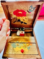 Vintage Japanese Mechanical Pop-Up Dog Wooden Cigarette Dispenser Box – 1940s/50 picture