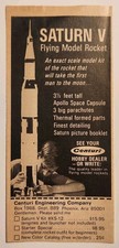 1969 Centuri Saturn V Model Rocket Retro Original Print Ad Phoenix AZ picture