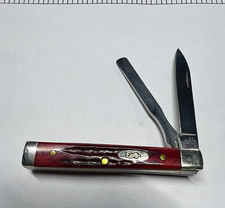 Case XX 6282 SP-SS 2-Blade Pocket Worn Old Red Bone Handle picture