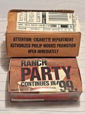 Vintage 50 Pack Marlboro Ranch Party Flip Top Match Books Original Shipping Box picture
