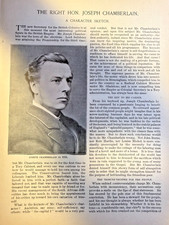 1896 Joseph Chamberlain British Politician picture