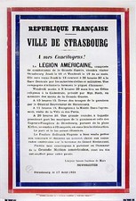 Original WWI French Proclamation Poster - Ville de Strasbourg 1921 picture