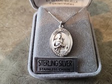 BLISS - STERLING SILVER ST GERARD MA JELLA MEDALLION EXPECTANT MOTHERS 8042SS/18 picture