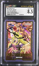 Erica Schroeder Signed Mai Valentine 2019 Duel Devastator Field Center Card (CGC picture