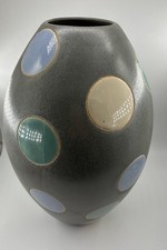 Large Heavy Signed Vintage Ceramic Vase *PLEASE read description and Photos picture
