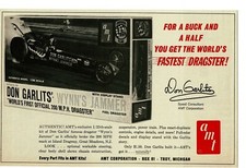 1965 AMT Model Car Kit DON GARLITS Wynn's Jammer dragster Vintage Print Ad  picture
