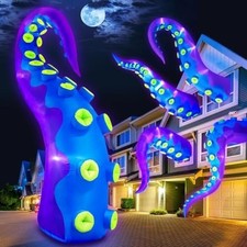 1PCS 14FT Giant Halloween Inflatables Octopus Tentacles, Huge Halloween Decorati picture