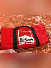 Vintage Marlboro Team Penske Racing Red Duffel Bag with Black Handles picture