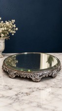 Antique c.1900 Likely French Rococo Revival Beveled Mirrored Plateau 13” picture