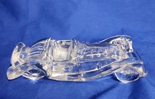 Vintage Glass Car shaped like a 1930s Mercedes-Benz 500K Roadster.  picture