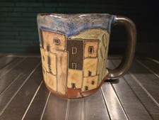 Mara Mexico Signed Stoneware Pueblo Large Art Pottery Mug picture