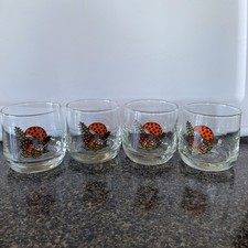 Vintage 1970's Merry Mushroom 3” (8 oz) - Set Of 4 Glasses picture