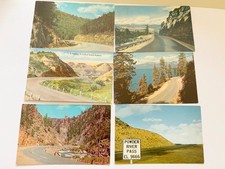 Lot of 6 Vintage Postcards Scenic Highways New Mexico Wyoming Lake Tahoe Badland picture