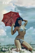 4x6 🟢 - Bettie Page - Hollywood Portrait - 1960s - Archive Print - Publicity Ph picture