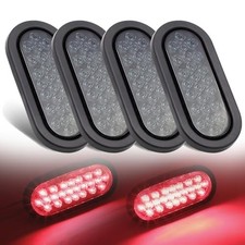 4 Pack 6 Inch Oval Red LED Tail Light Kit for Truck Van RV Trailer picture