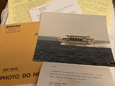 NOS 1975 Boeing Jetfoil Inaugural Seaflite Service Hawaii Press Release RARE picture