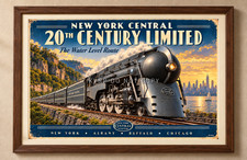 New York Central 20th Century Limited 19x13 Poster J-3a Hudson 5453 Train poster picture